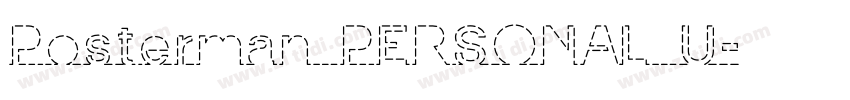 Posterman PERSONAL U字体转换